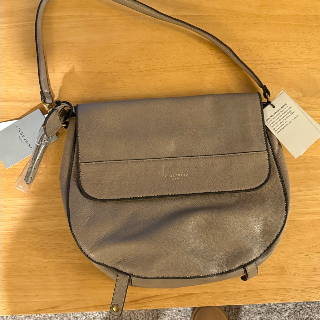 Nwt Liebeskind Taupe Leather Shoulder Bag